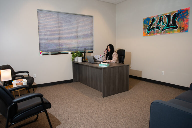 A person working at Keys Behavioral Health, a mental health and addiction treatment center in Tewksbury, MA.