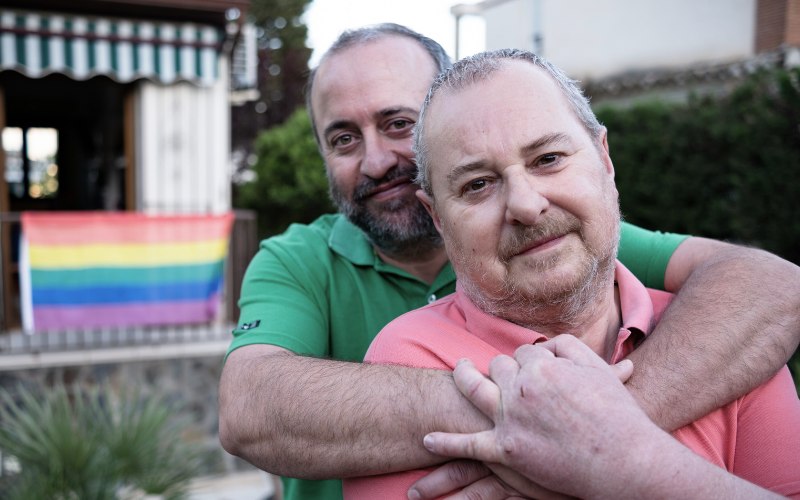 A man and his partner enjoying recovery after treatment