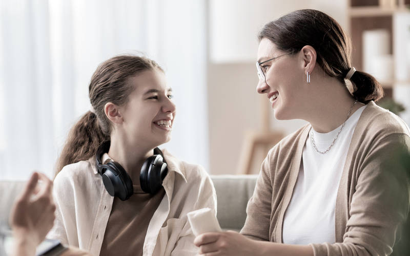 A teen in an outpatient treatment program, reuniting with her mother.