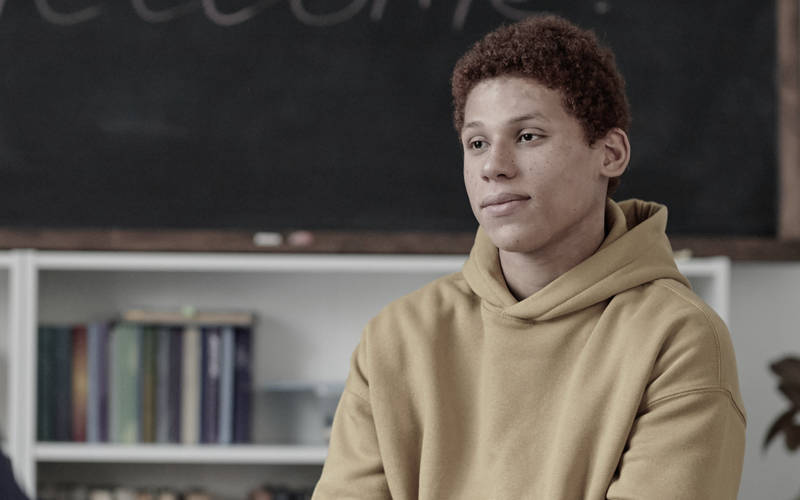 A teenage boy at a teen half-day outpatient treatment program in Concord, MA.
