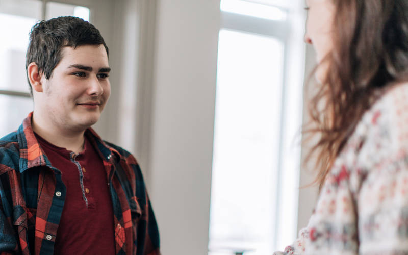 A young boy in individual therapy for teen PTSD treatment at Pillars Health Group's teen-focused treatment center in Concord, MA.