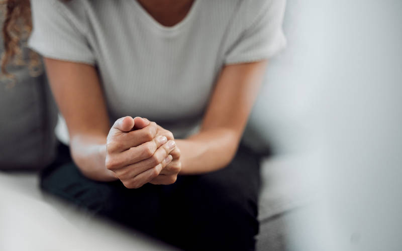 A woman in outpatient mental health treatment, learning about the common myths about psychiatric medication.