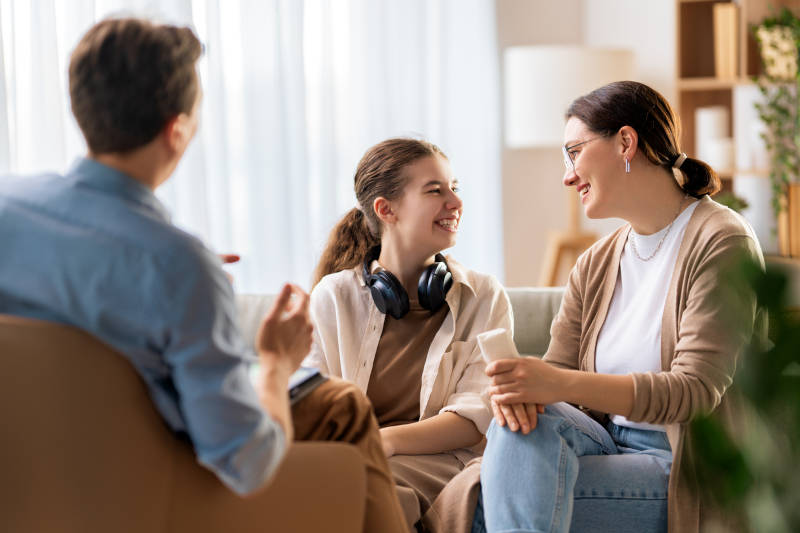 A struggling teen in family dialectical behavior therapy (DBT).